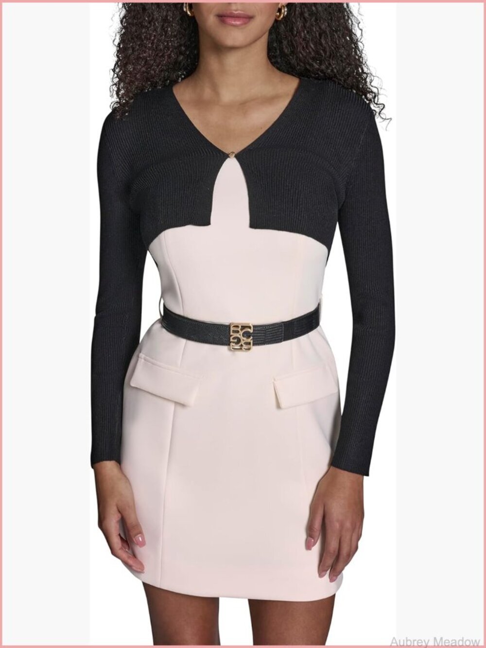 Long Sleeve Cropped Knit Shrug with Button Front Closure
